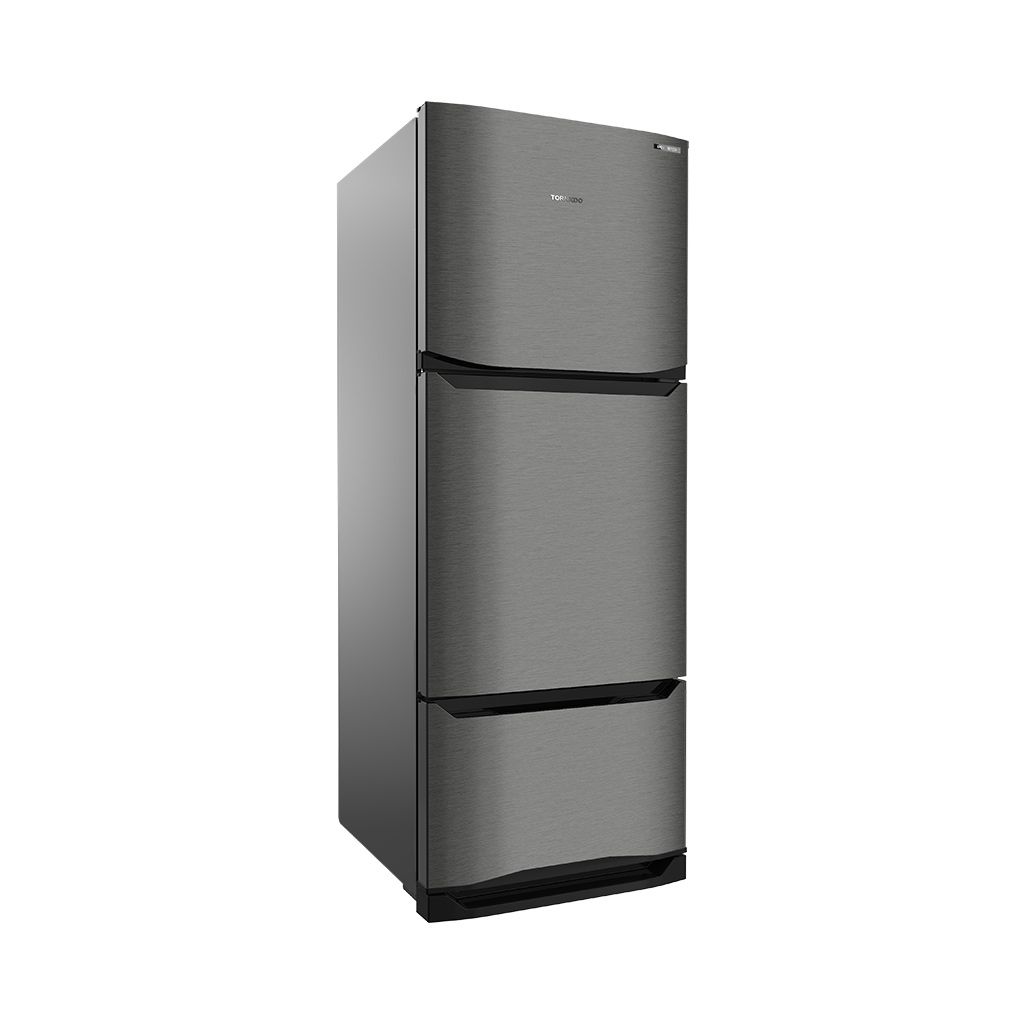 Tornado No Frost Refrigerator With Inverter Technology, 351 Liters, Stainless Steel - RF-45FTV-DST