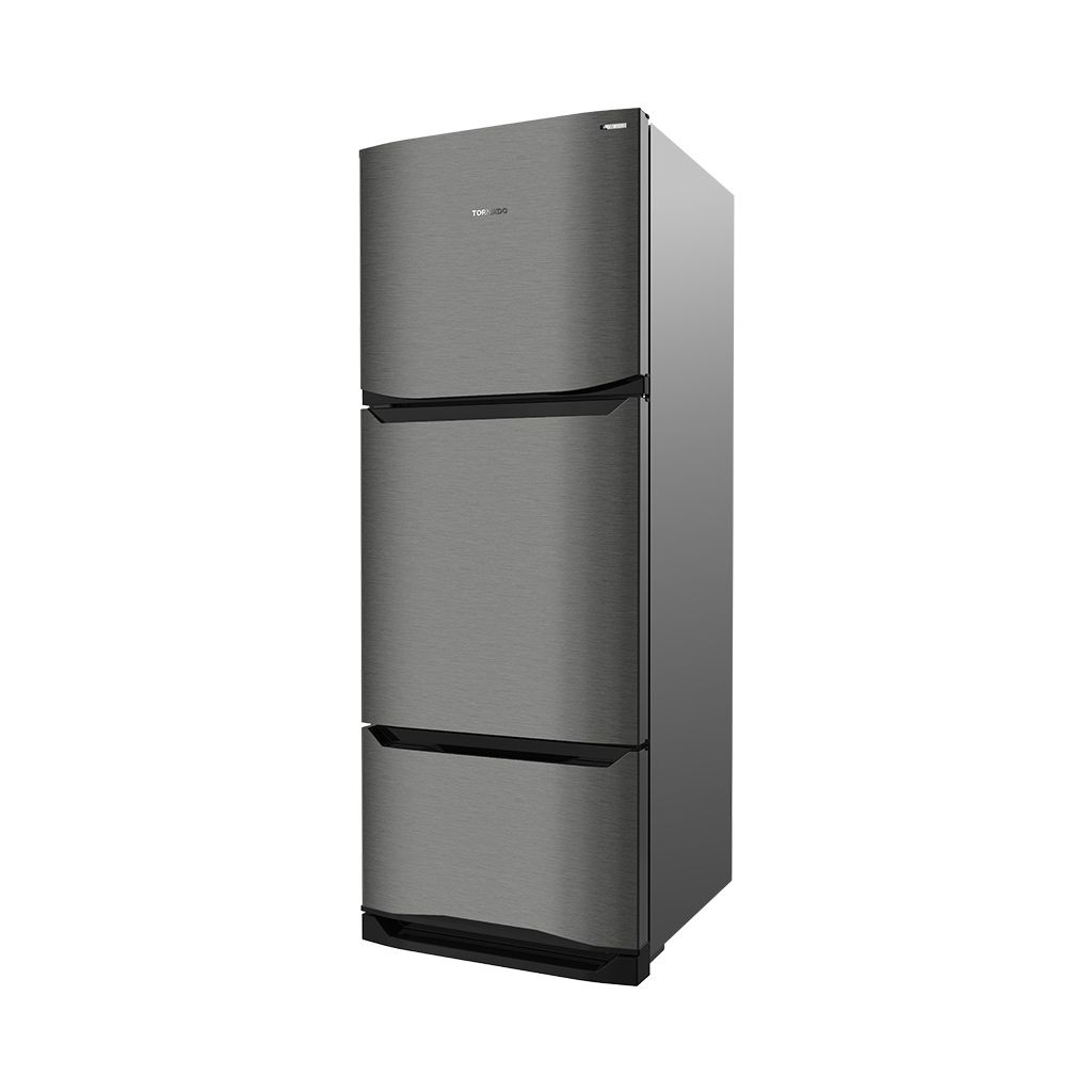 Tornado No Frost Refrigerator With Inverter Technology, 351 Liters, Stainless Steel - RF-45FTV-DST