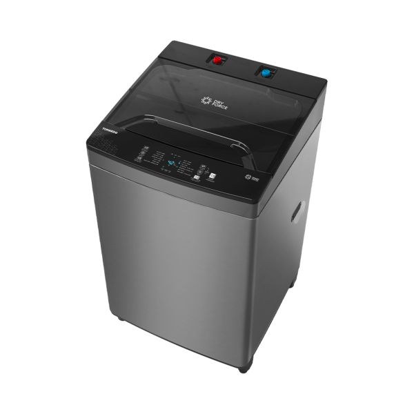 Tornado Top Load Washing Machine, 8 Kg, Pump, Silver - TWT-TLN08LSL