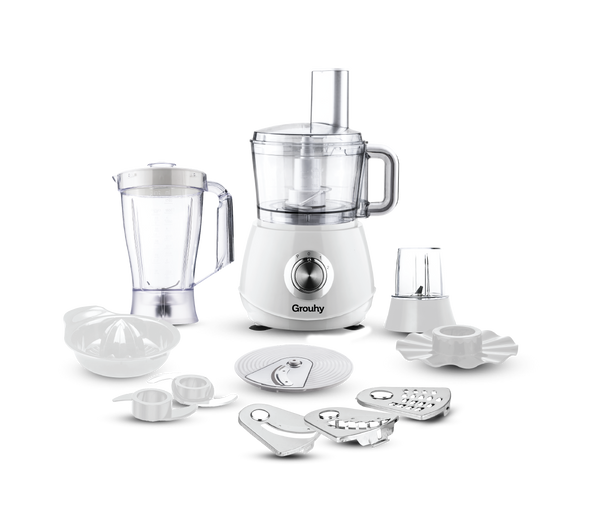 Grouhy Multi Function Food Processor, 1000 Watt - GFP1040W