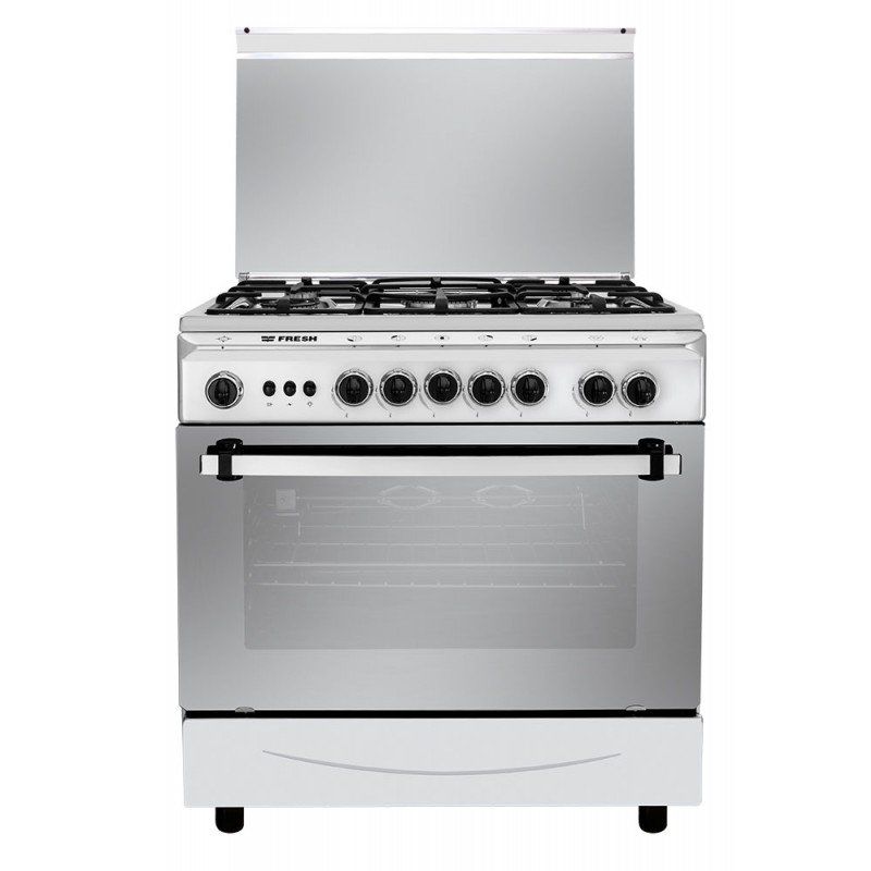 Fresh Italiano Gas Cooker, 5 Burners, Stainless Steel - 500002900