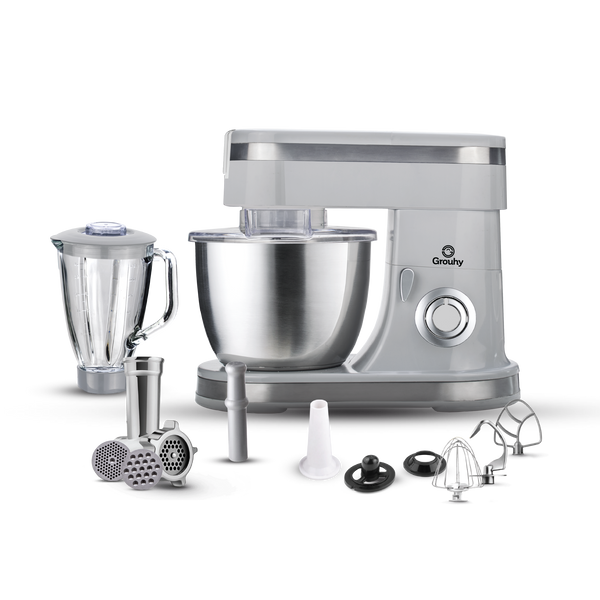 Grouhy Stand Mixer with Grinder and Blender 1400 Watt, grouhy stank mixer, عجان جروهي مع مطحنة وخلاط 1400, عجبان جروهي, مطحنة وخلاط