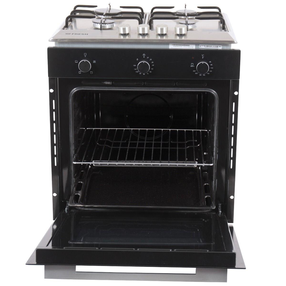 Fresh Set Of Built-In Gas Hob, 4 Burners and Electric Oven With Grill - Built-in Hobs - Built-in