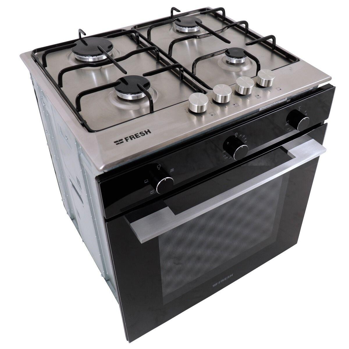 Fresh Set Of Built-In Gas Hob, 4 Burners and Electric Oven With Grill - Built-in Hobs - Built-in