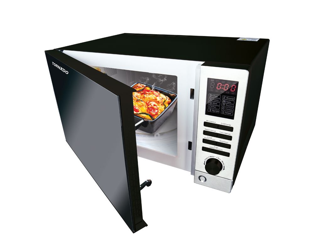 TORNADO Microwave Grill 25 Liter, 900 Watt, 10 Menus, Black, MOM-C25BBE-BK