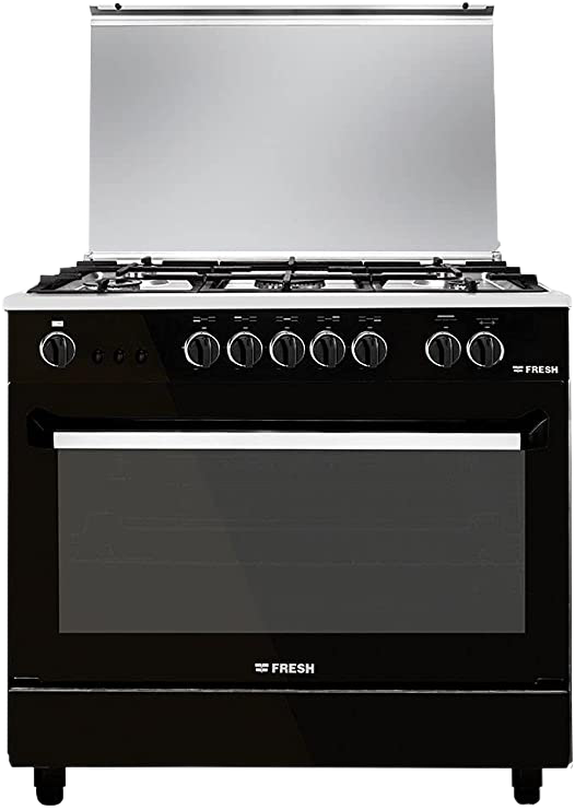 FRESH PLAZA GAS COOKER BLACK 5 BURNERS - SAFETY - 60 x 90 CM - 500006330