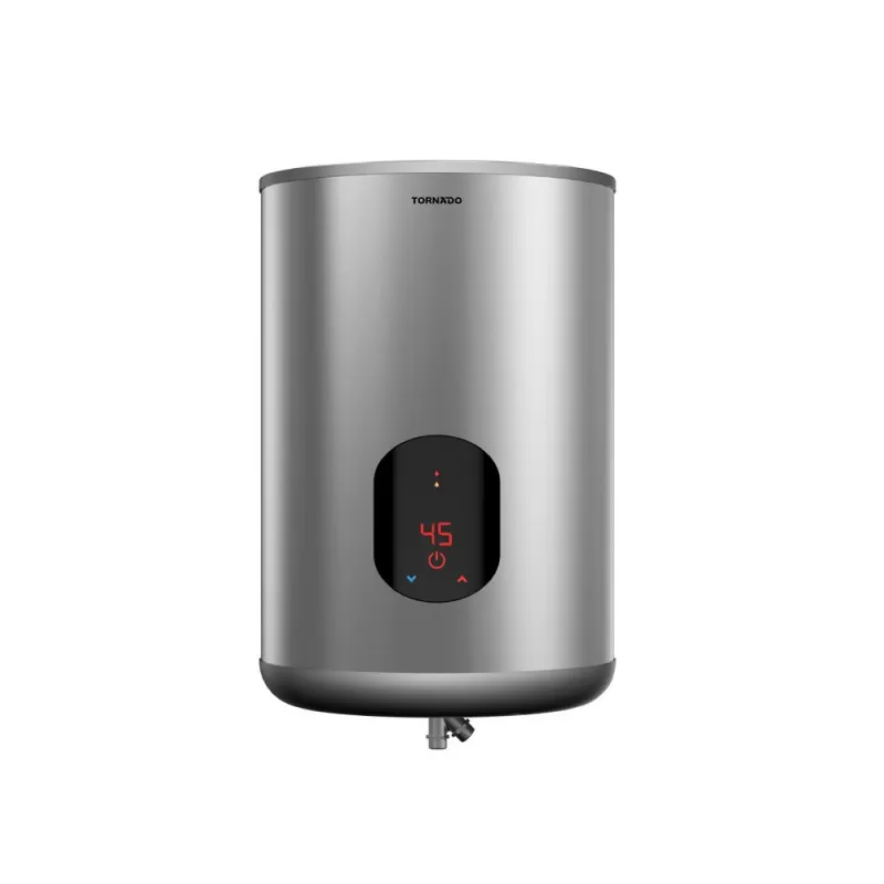 TORNADO ELECTRIC WATER HEATER - 55 LITRE WITH DIGITAL SCREEN SILVER - EWH-S55CSE-S