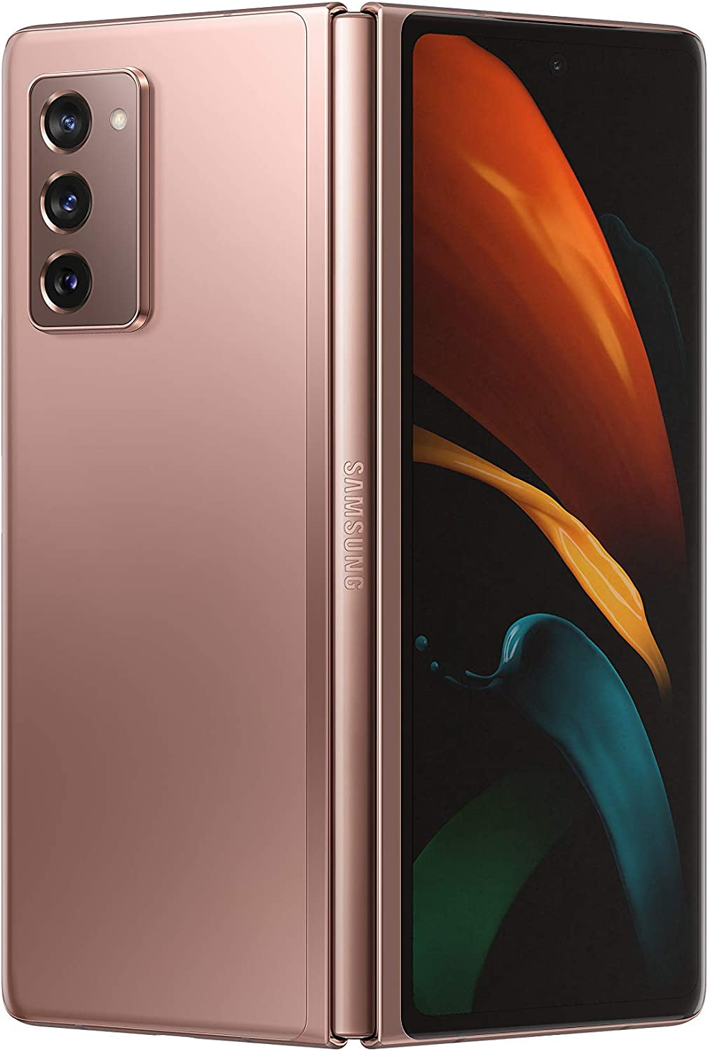 Samsung Galaxy Z Fold2 Dual Sim Mobile - 7.6 Inches, 256 GB, 12 GB RAM, 5G - Mystic Bronze