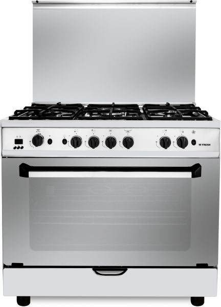 Fresh Digital Gas Cooker -5 Burners Full -Stainless Steel