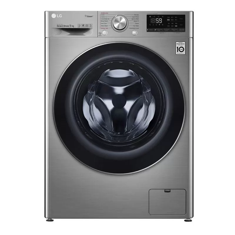 LG FRONT LOADING WASHING MACHINE 9KG DIRCT DRIVE 6 MOTIONS  SILVER STONE - F4R5VYG2T