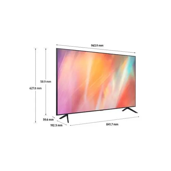 تلفزيون سامسونج 43 بوصة سمارت 4K فائق الدقة ال اي دي مع ريسيفر داخلي - 43au7000