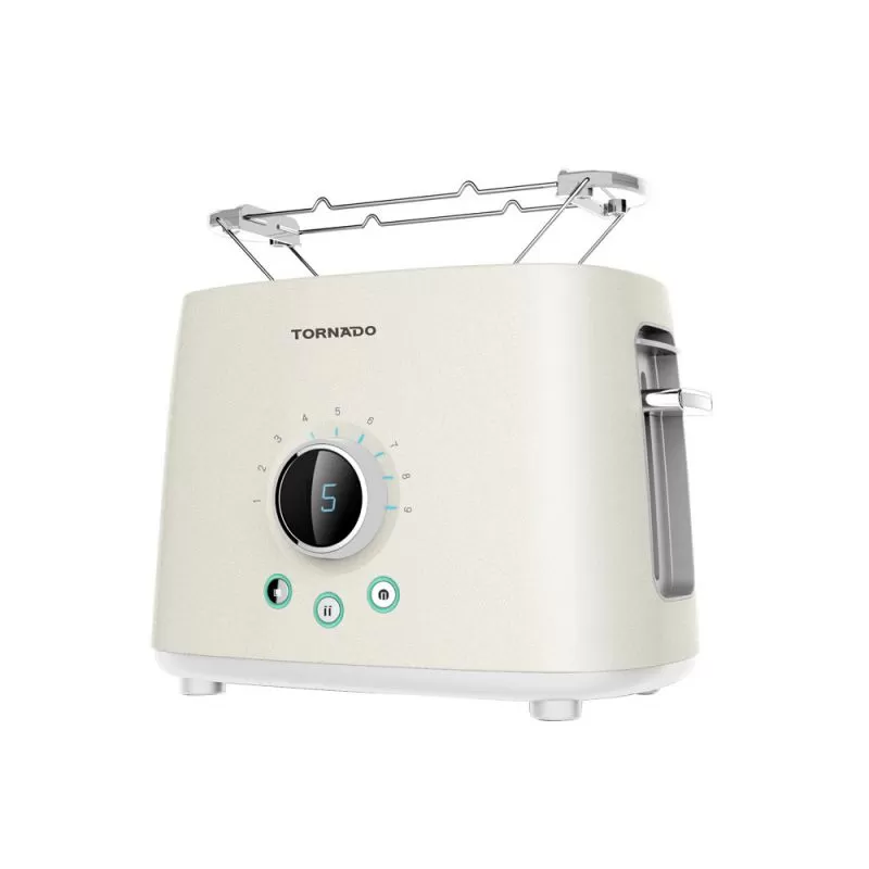 TORNADO TOASTER 1000 WATTS 2 SLICES DIGITAL WHITE - TT-1000D