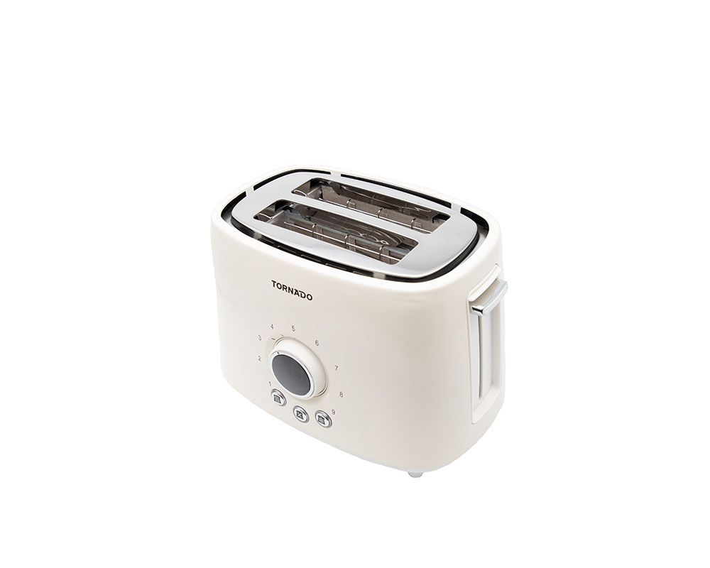 TORNADO TOASTER 1000 WATTS 2 SLICES DIGITAL WHITE - TT-1000D