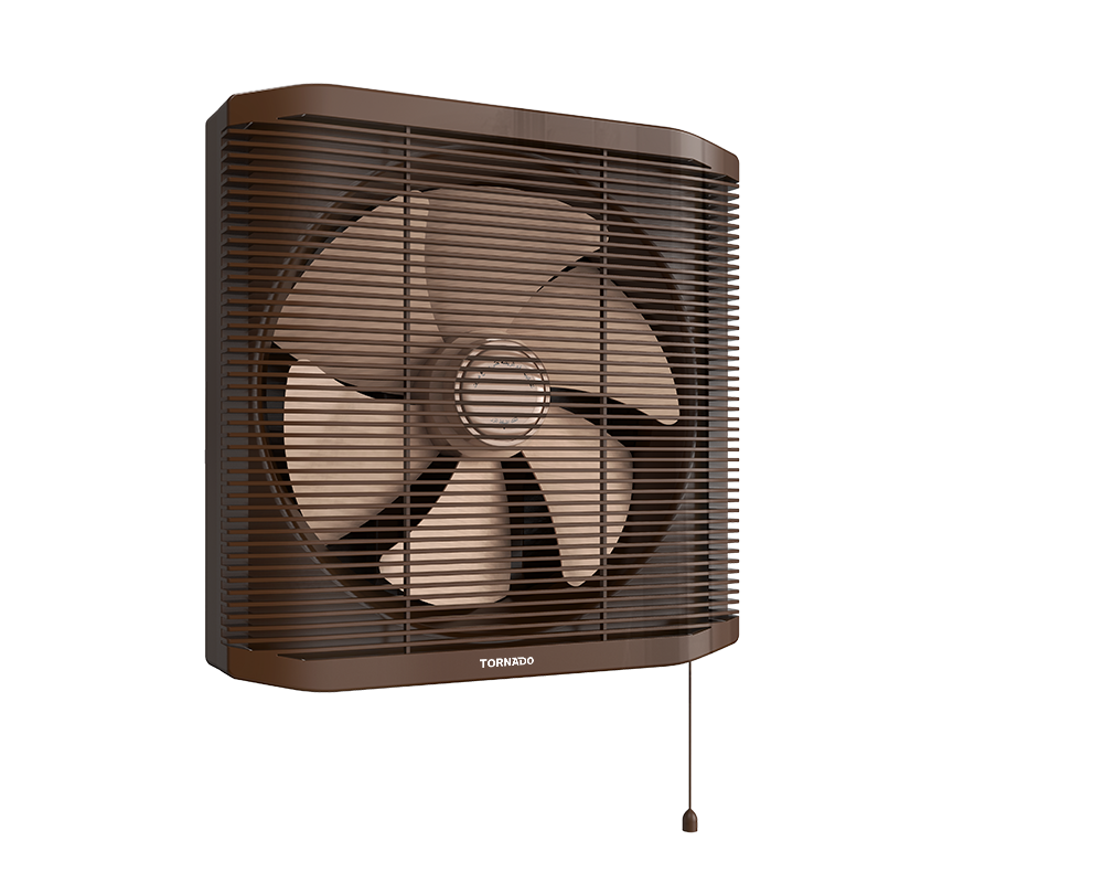 TORNADO Bathroom Ventilating Fan 25 cm, Privacy Grid, Creamy x Brown TVS-25CN