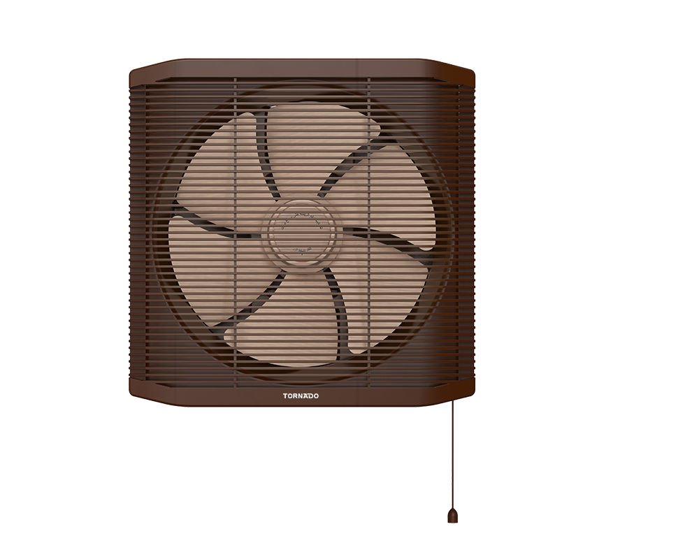TORNADO Bathroom Ventilating Fan 25 cm, Privacy Grid, Creamy x Brown TVS-25CN