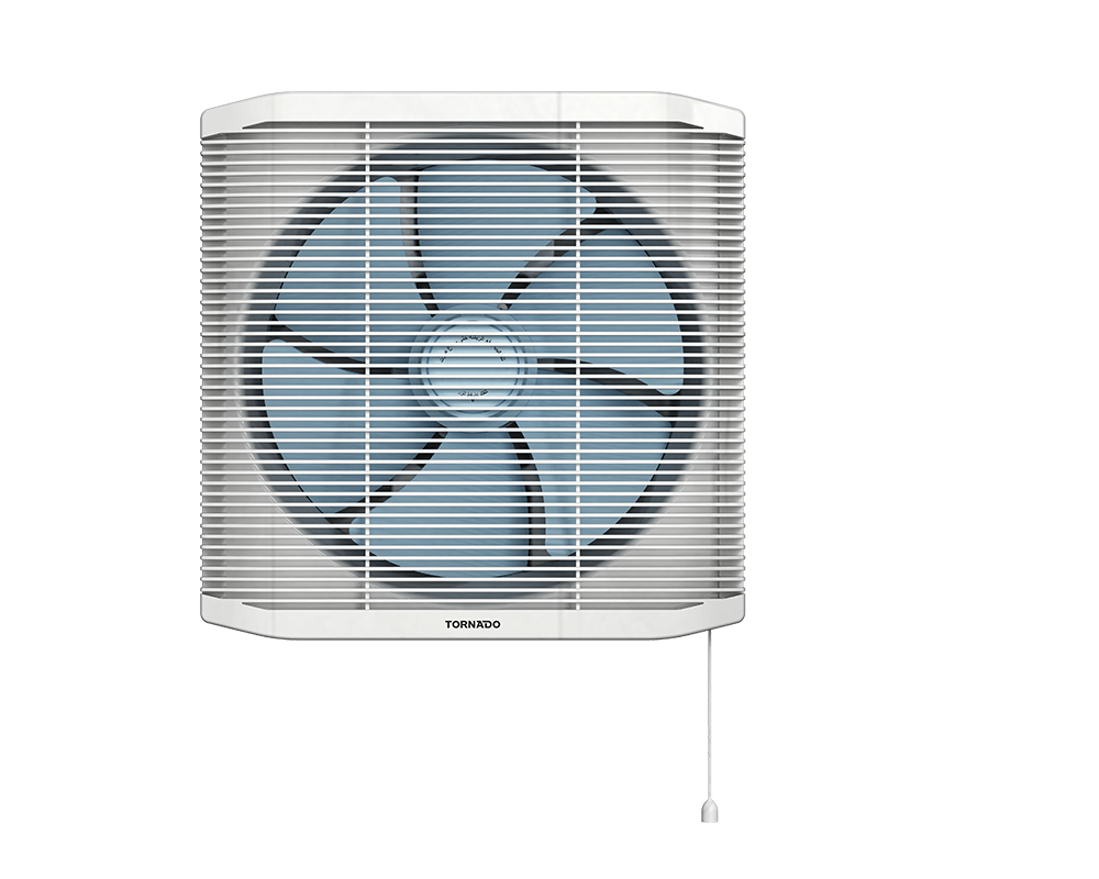 شفاط حمام تورنيدو مقاس 25 سم ، شبكة للخصوصية ، أزرق سماوي × أبيض TVS-25UW