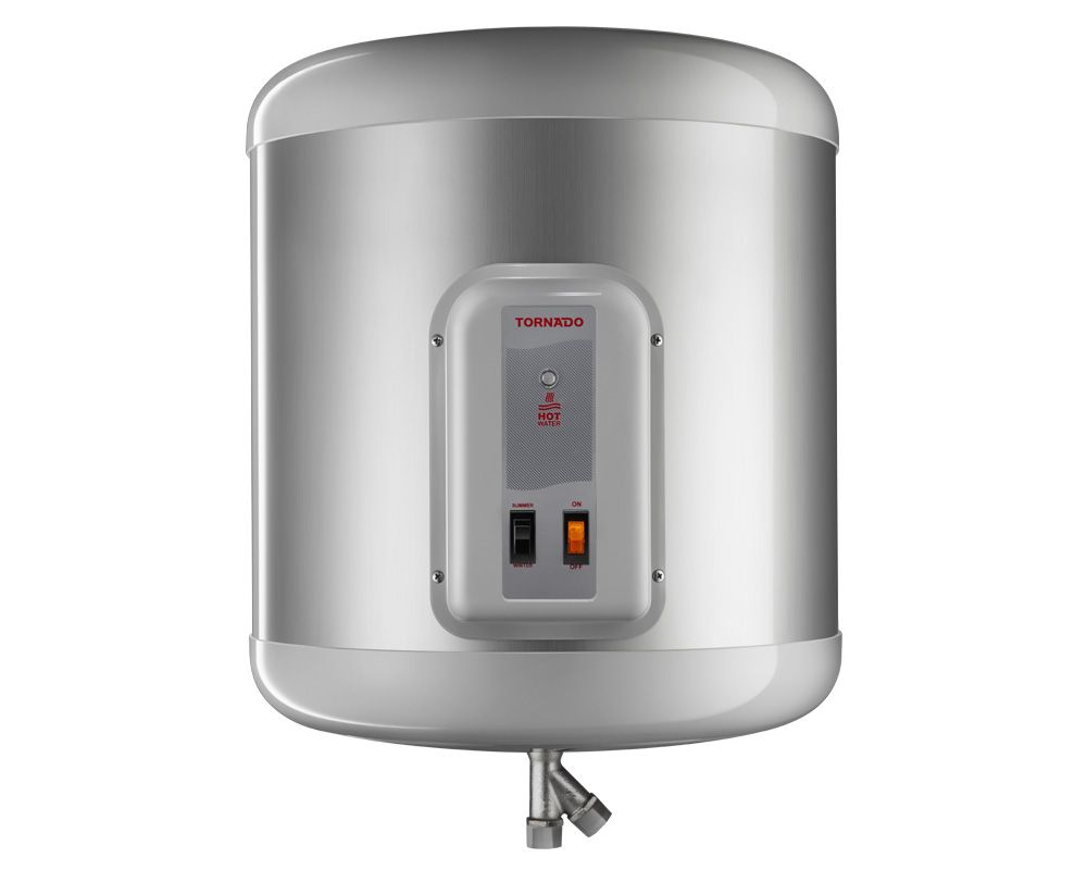 TORNADO Electric Water Heater 55 Liter, LED Lamp, Silver EHA-55TSM-S